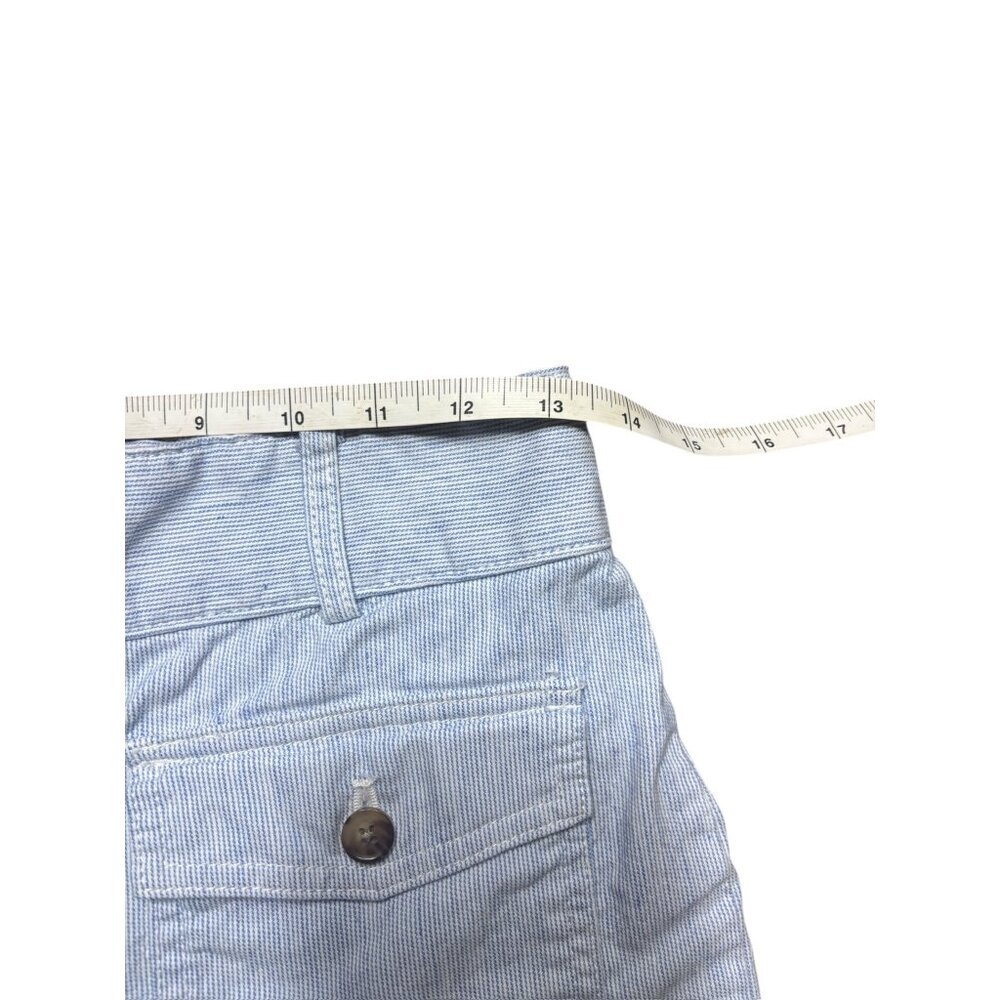 Loft Women's White & Blue Stripped Wide Leg Pants - Picture 4 of 6